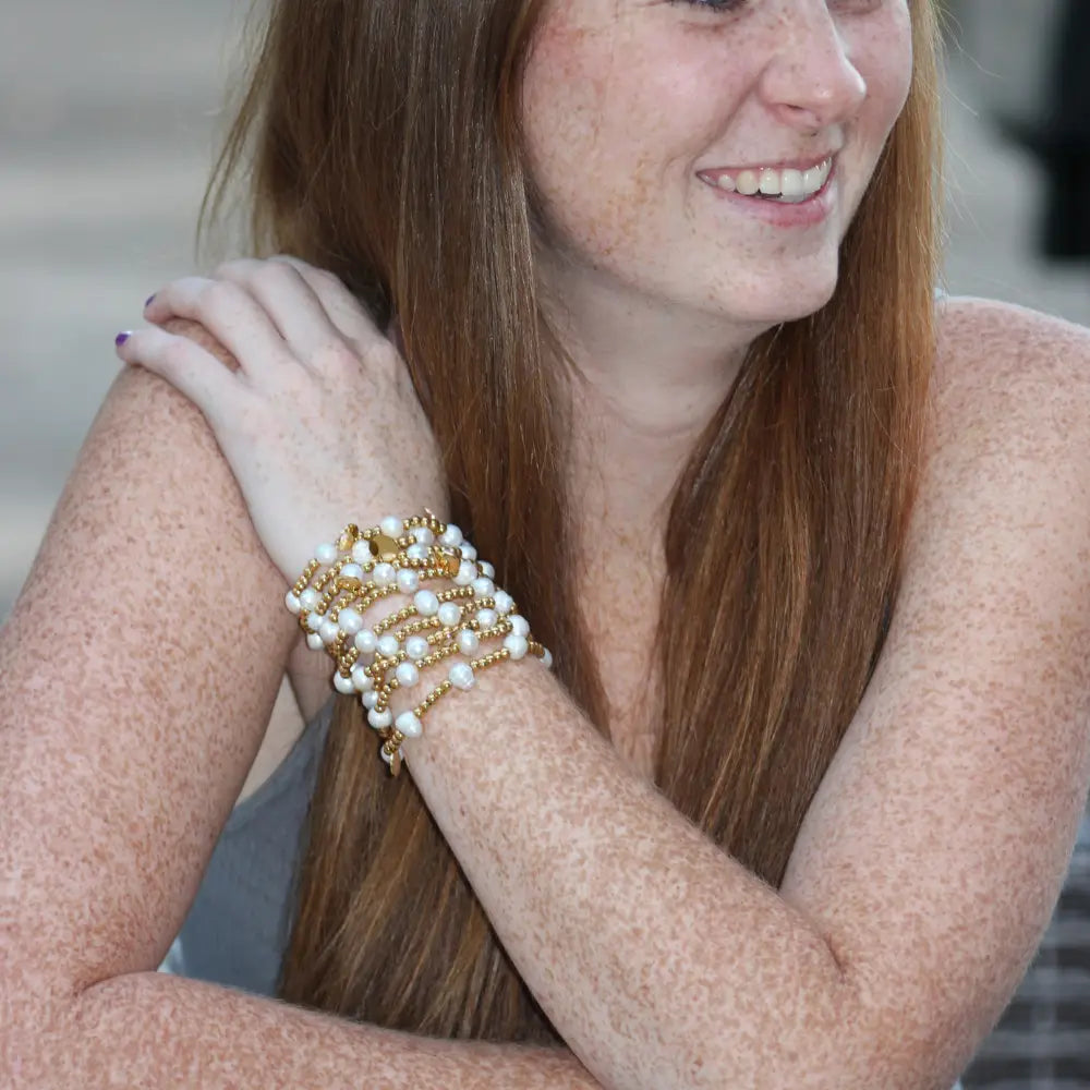 Fresh Water Pearl Stretch Stacking Bracelet