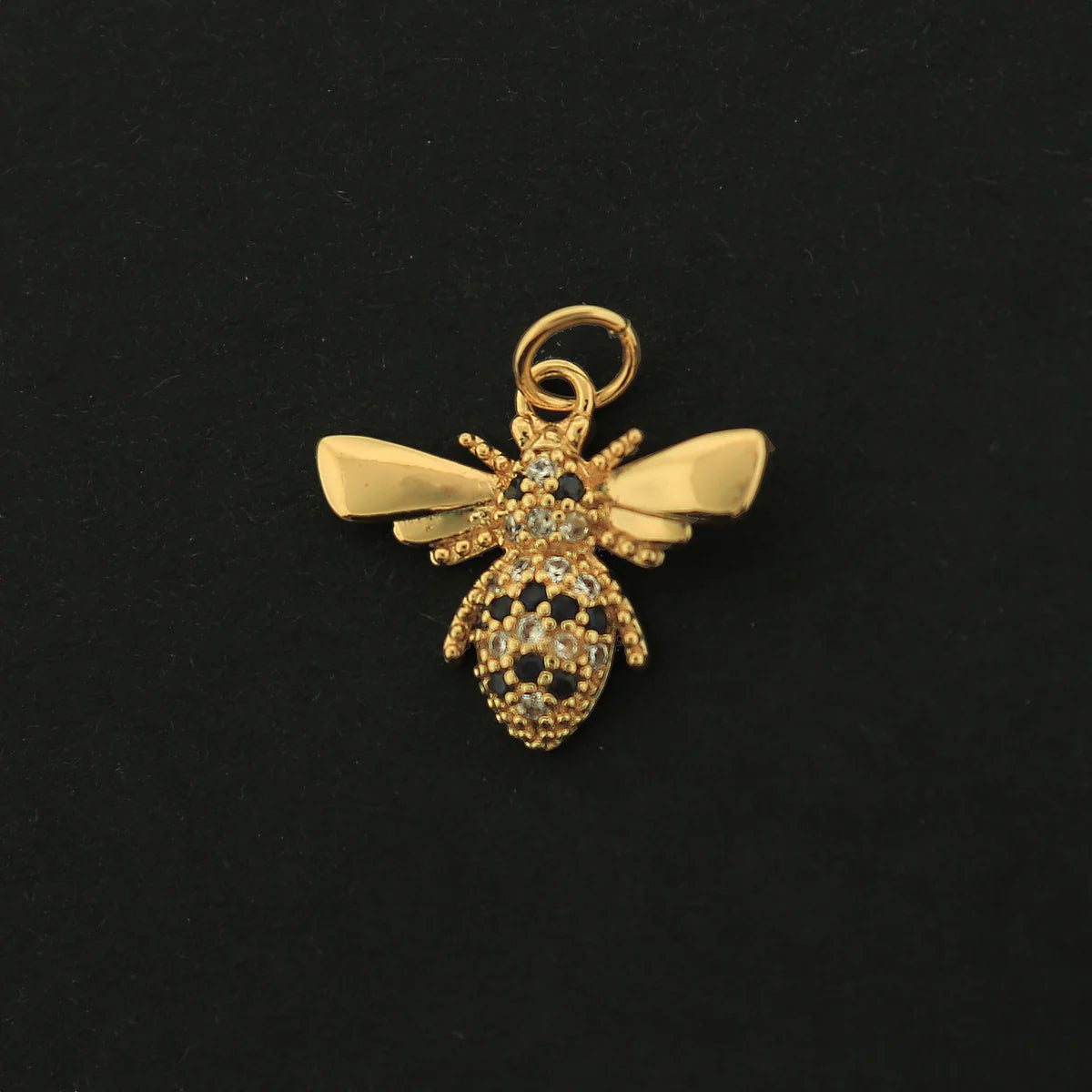 18k Pave Bee Charm