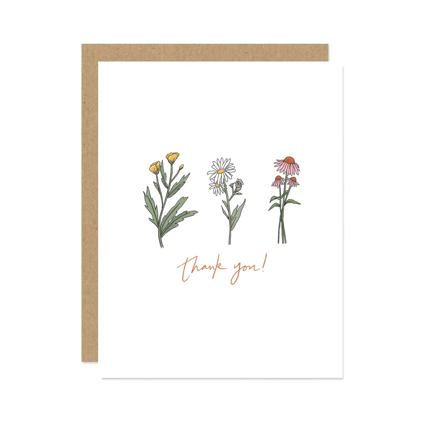 Wildflower Thank You Greeting Card