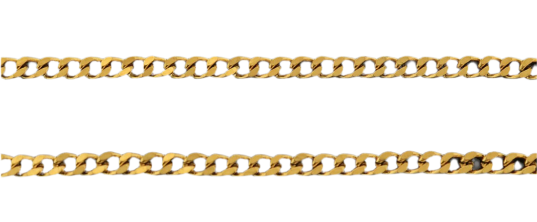 18k Gold Cuban Link Curb Chain