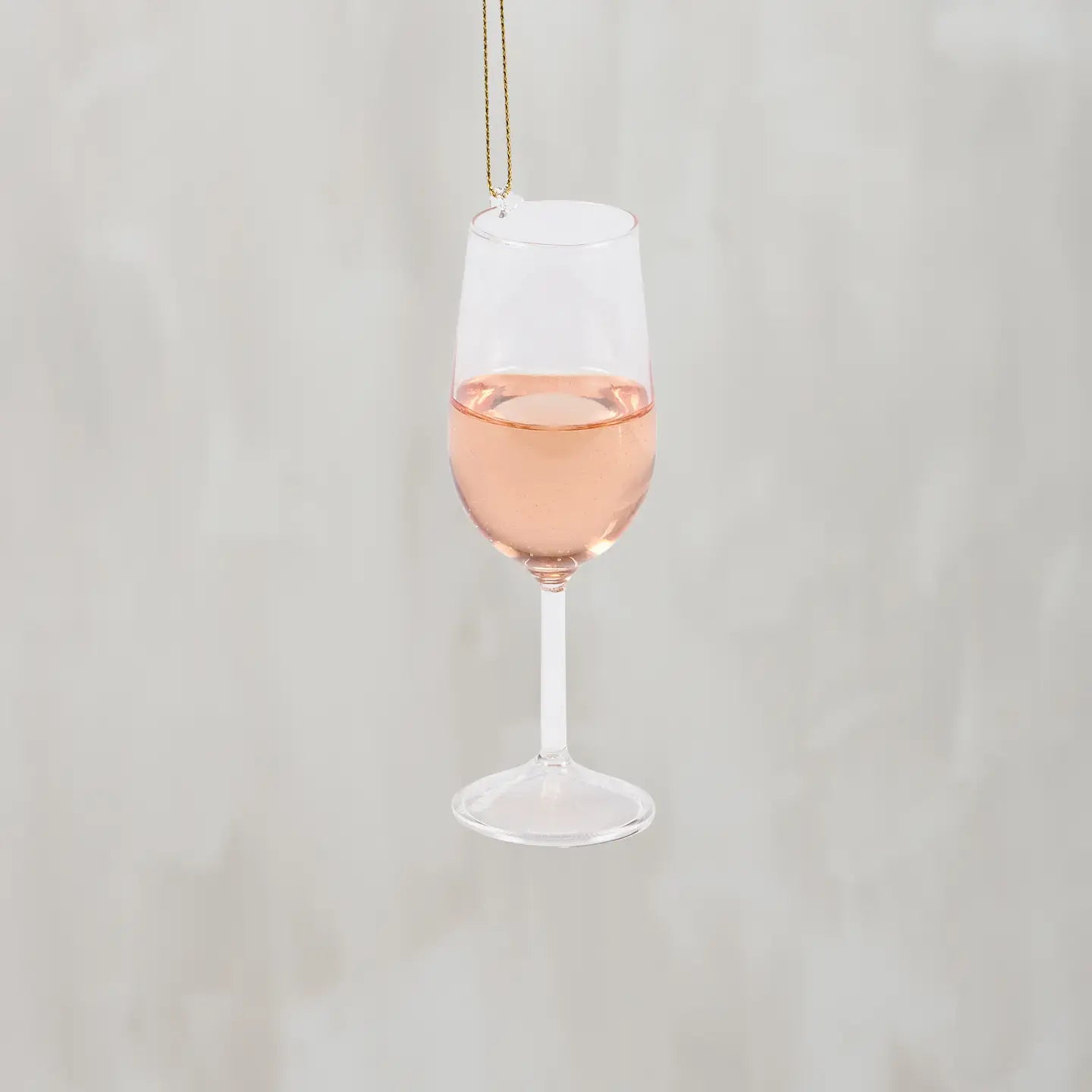 Glass Blush Wine Ornament