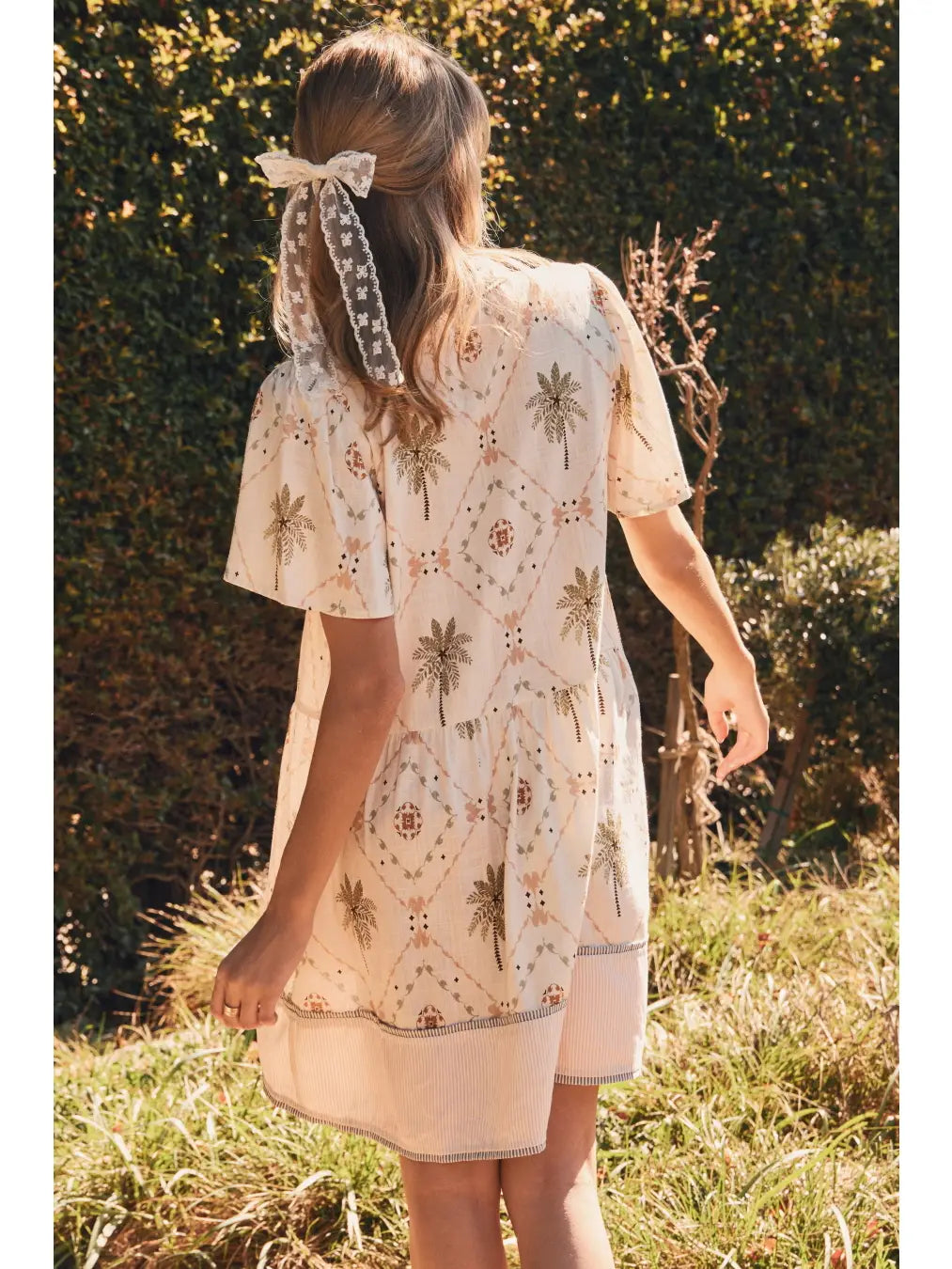 Calla Tropical Printed Woven Mini Dress