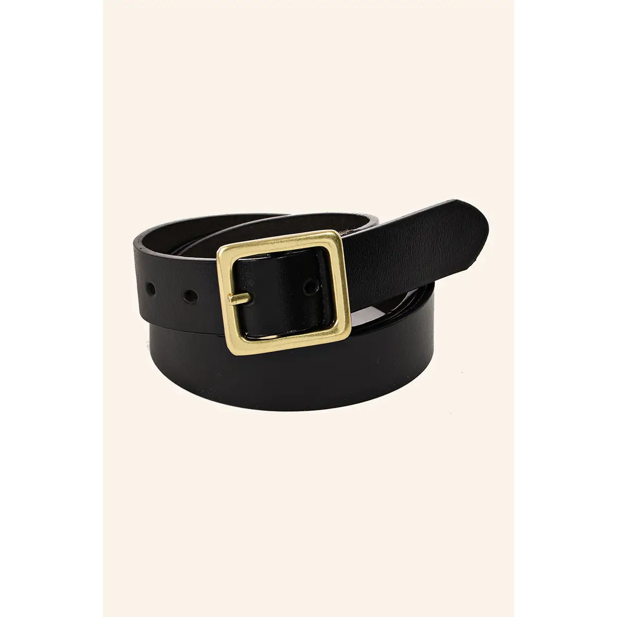 Leather Square Buckle Belt