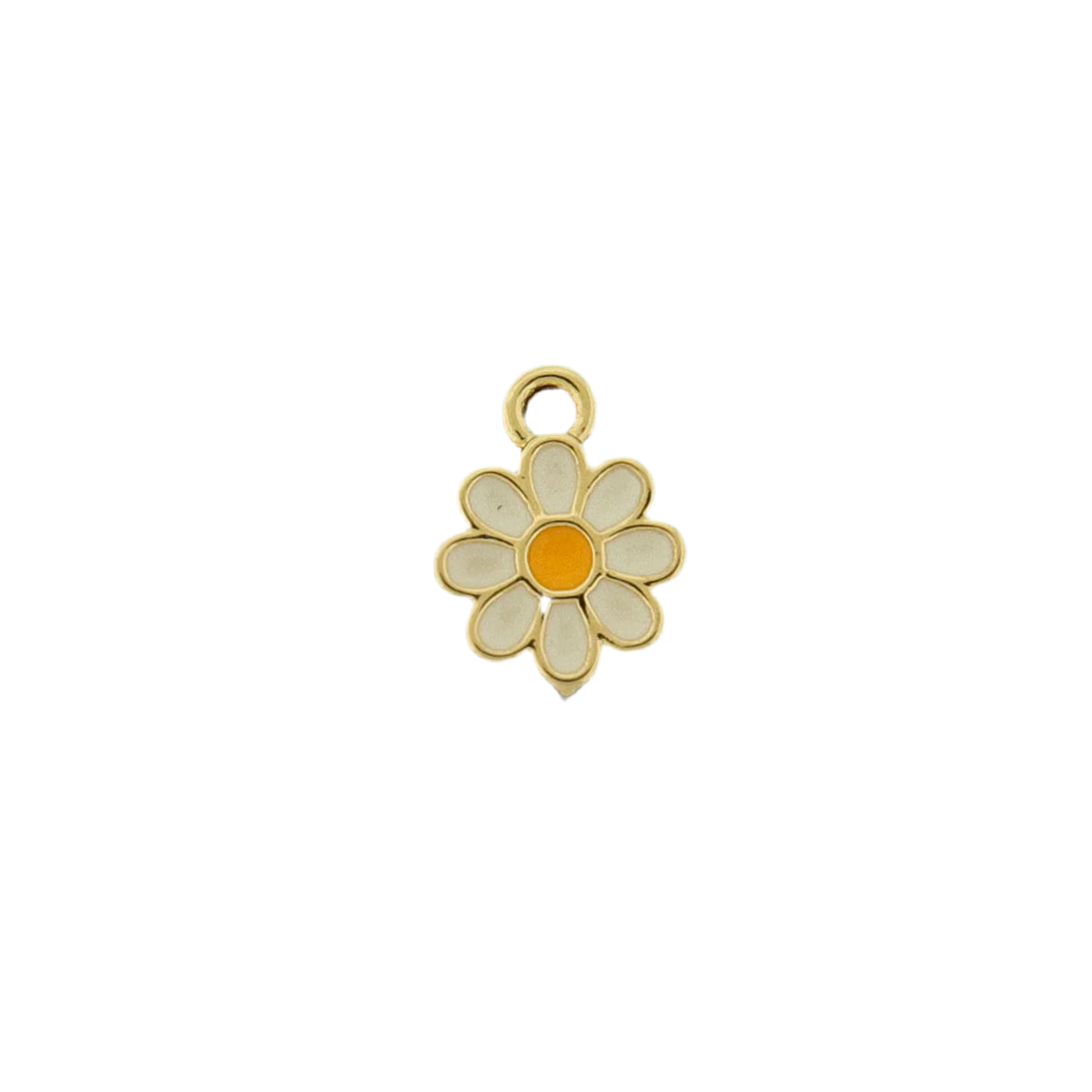 14k Daisy Enamel Charm