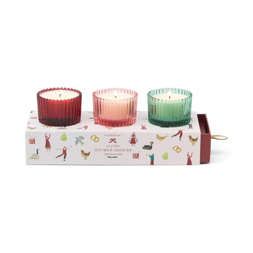 12 Days Of Christmas Holiday Trio Candle Set