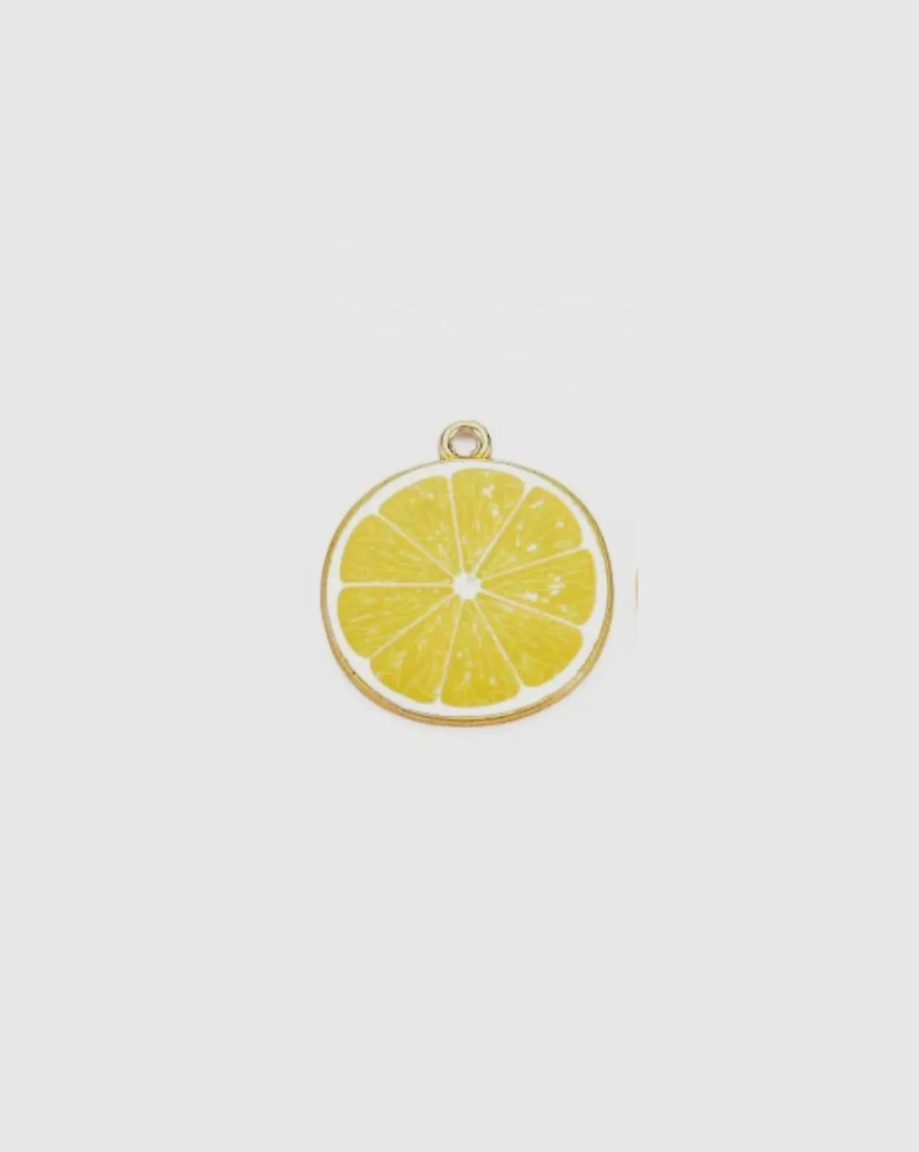 Gold Lemon Slice Charm