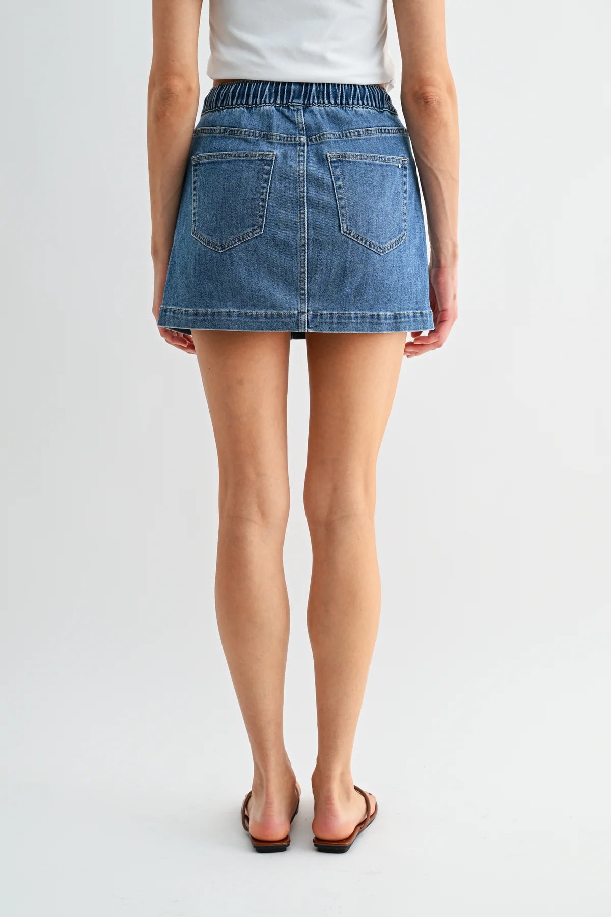 Elise High Rise Pull On Mini Skirt