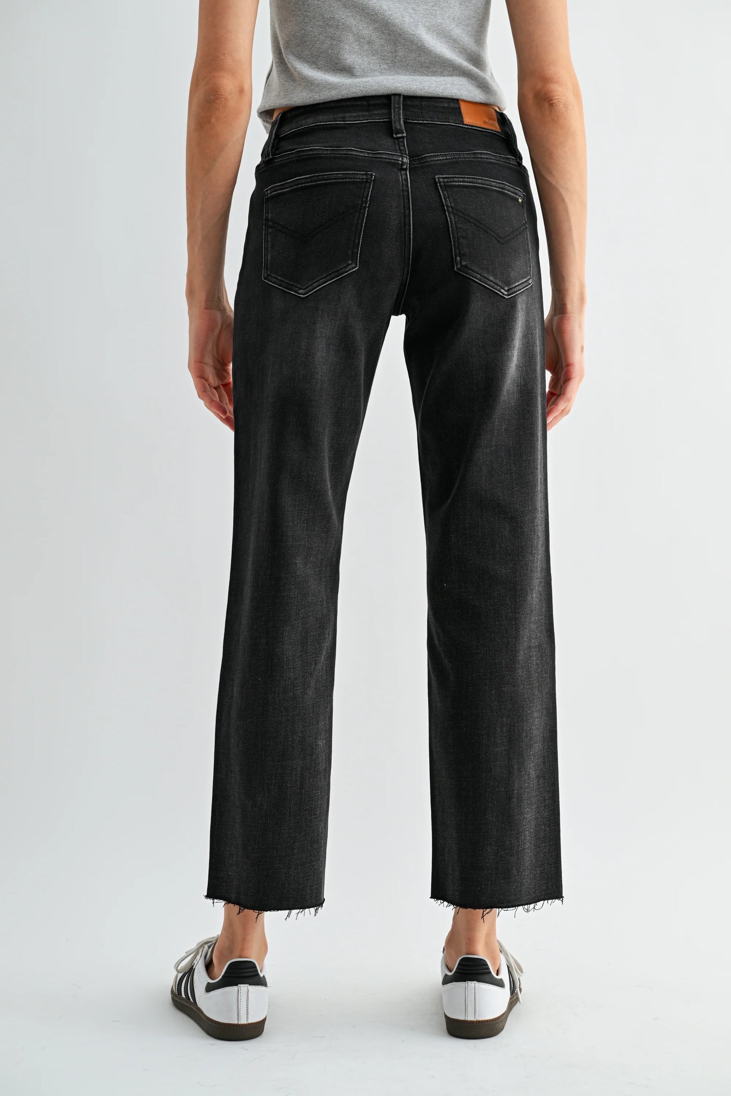 Theo Mid Rise Wide Crop Denim