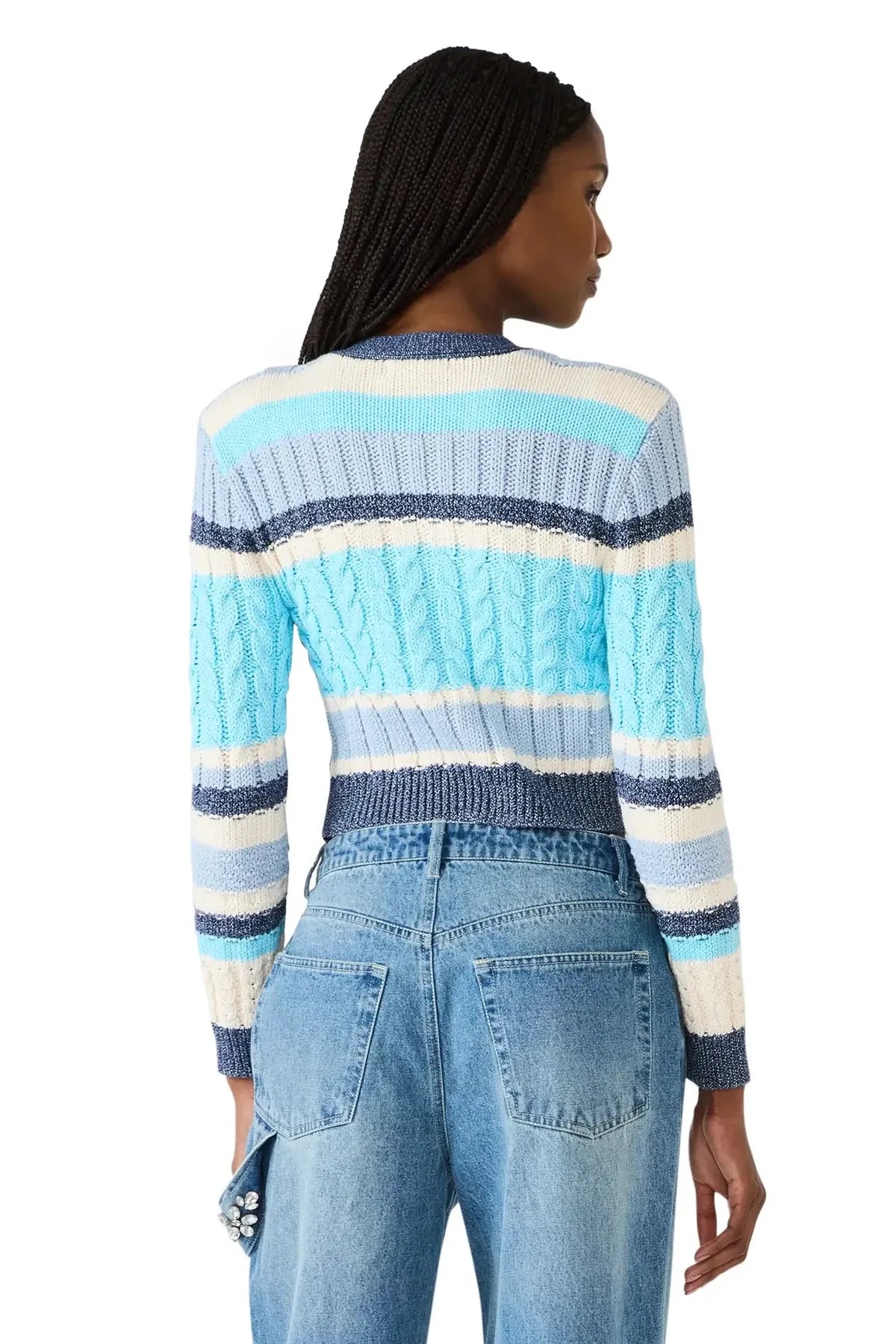 Maren Striped Sweater Cardigan