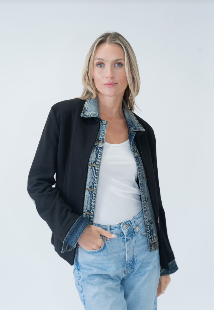 Veronica Mixed Media Blazer