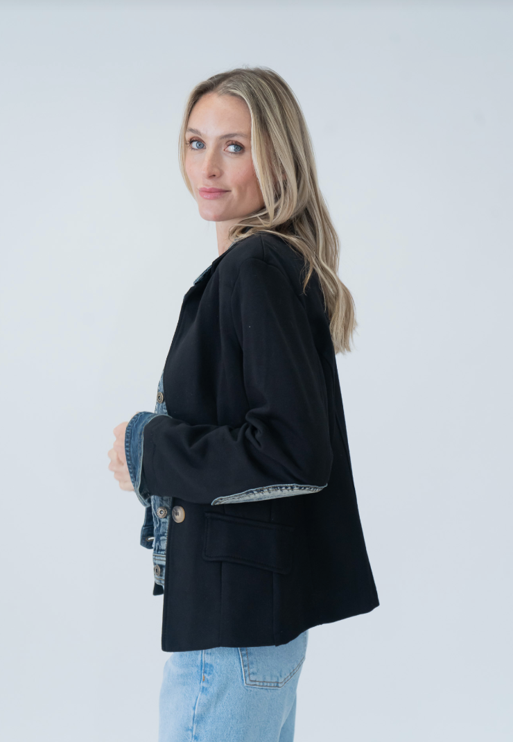 Veronica Mixed Media Blazer