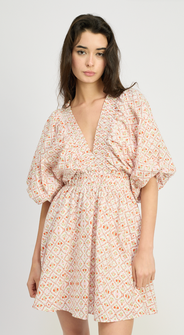 Annabelle Bubble Sleeve Mini Dress