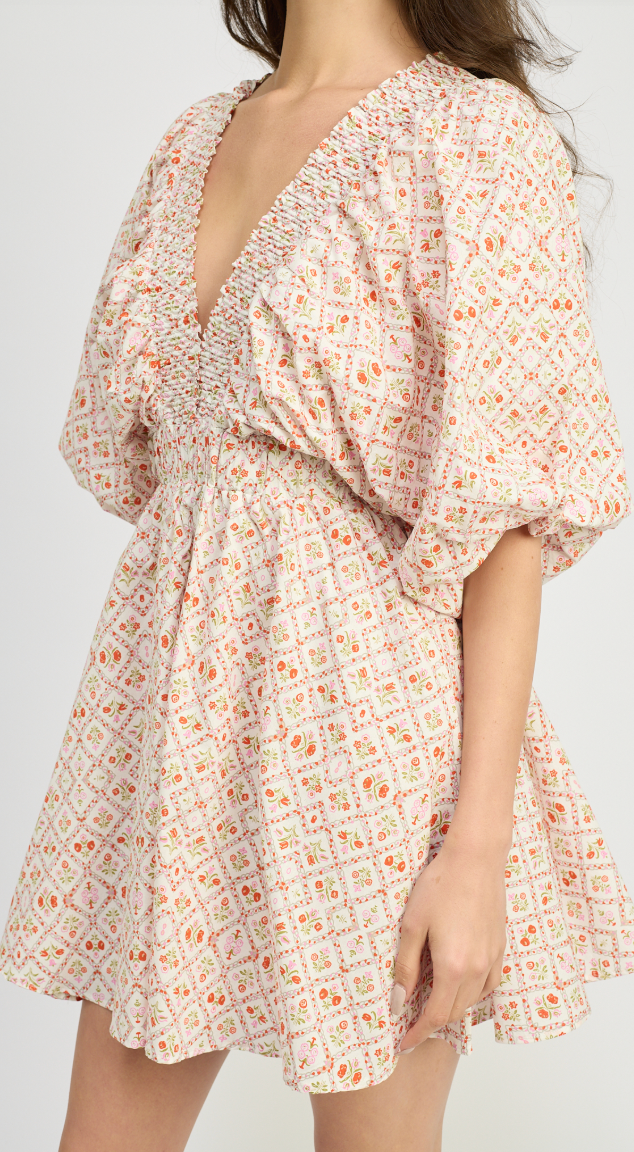 Annabelle Bubble Sleeve Mini Dress