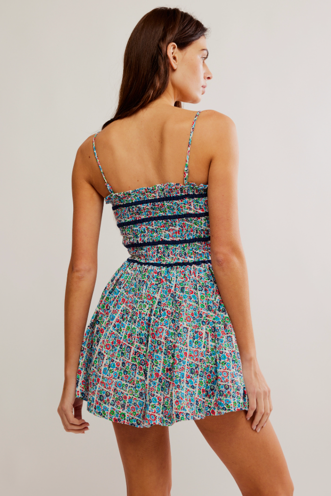 Maisy Printed Smocked Romper