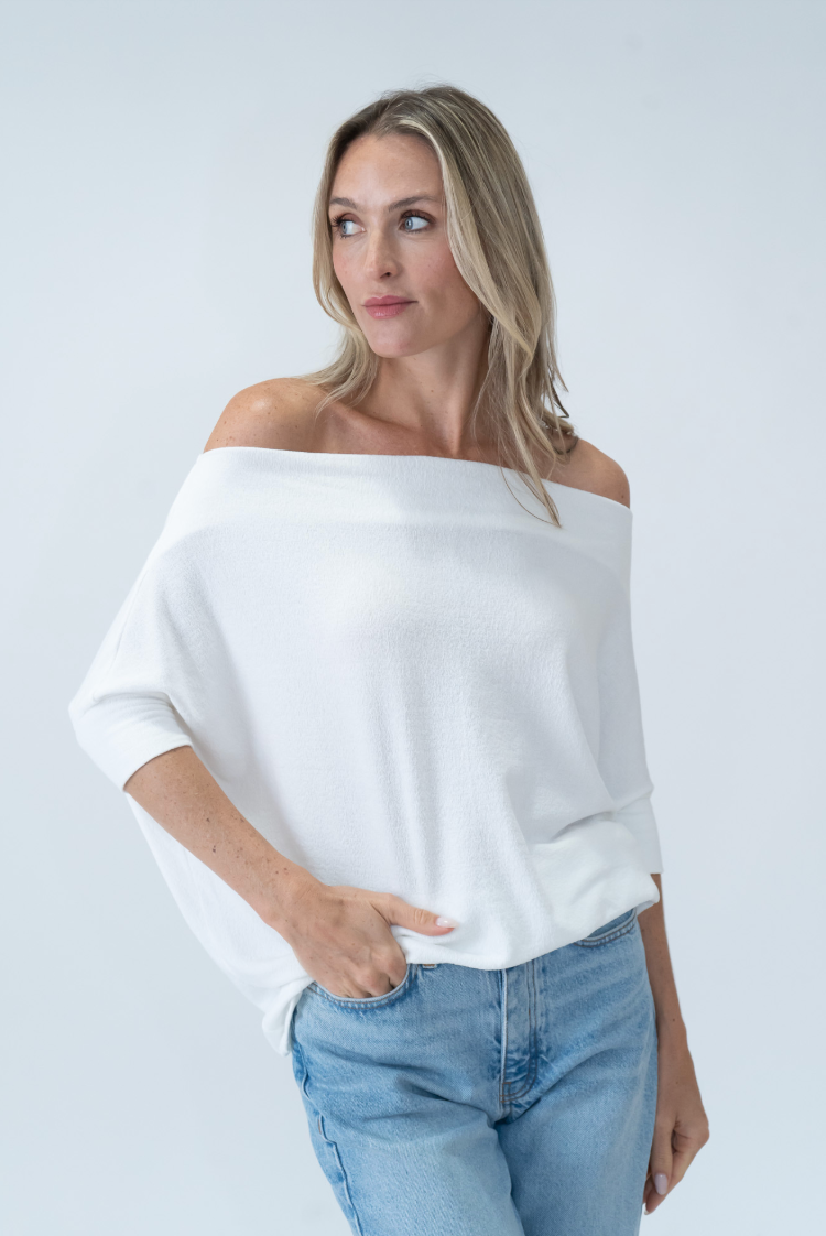 Maci Short Sleeve Convertible Knit Top