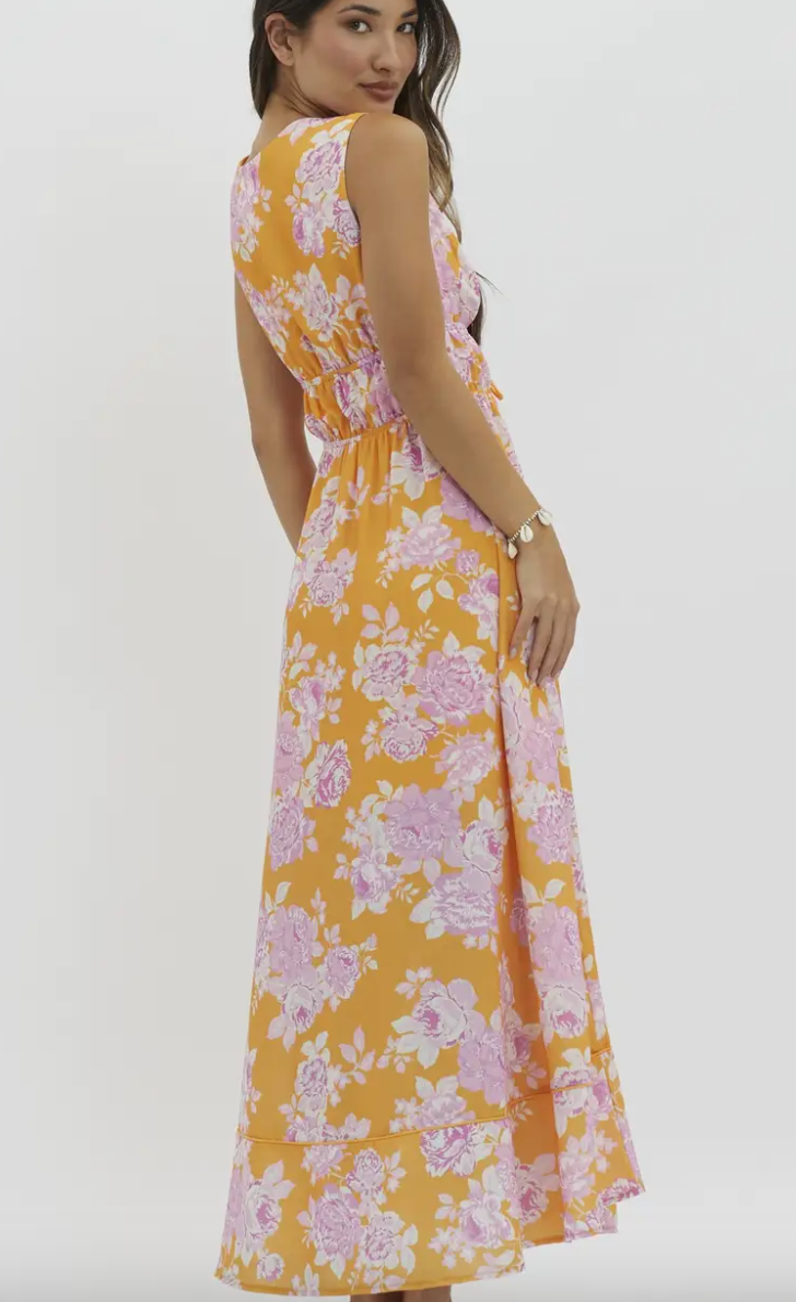 Cleo Floral V-Neck Maxi