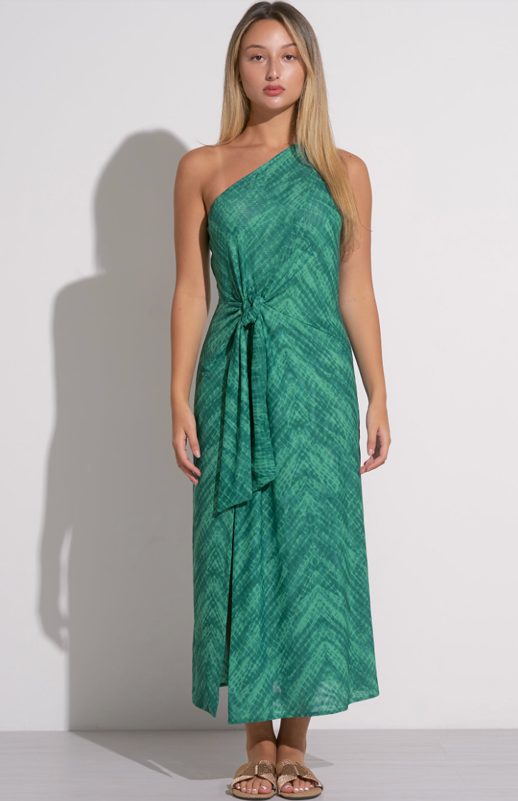 Kyra One Shoulder Stretch Midi Dress