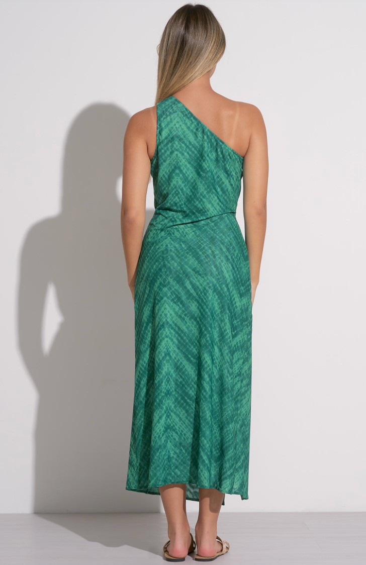 Kyra One Shoulder Stretch Midi Dress