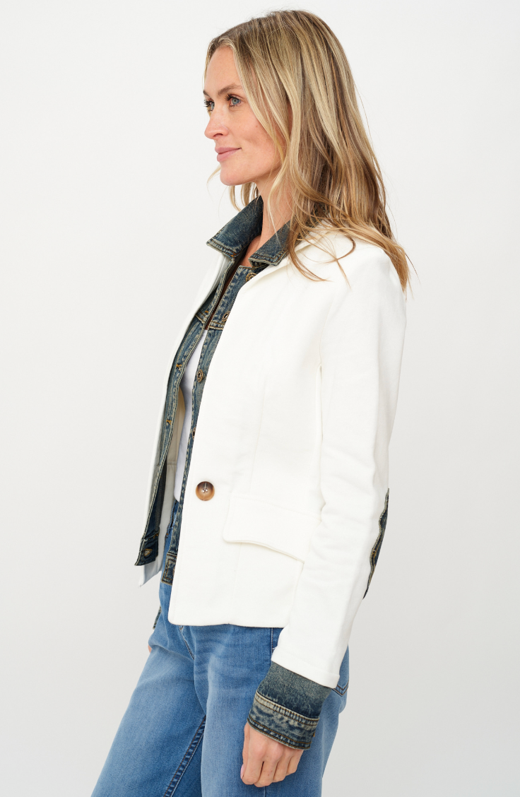 Veronica Mixed Media Blazer