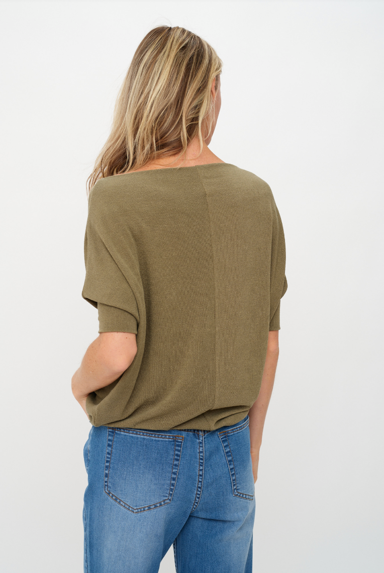 Maci Short Sleeve Convertible Knit Top