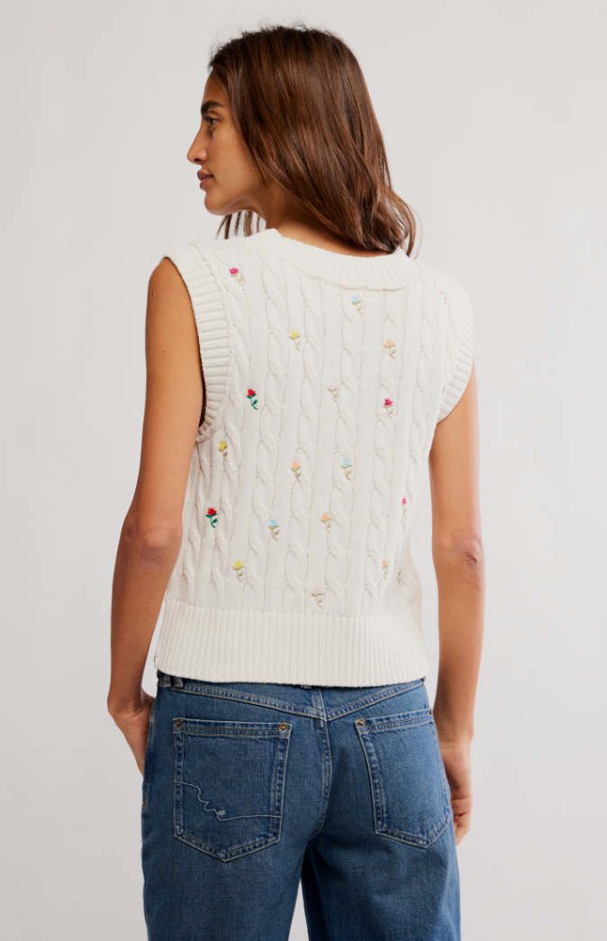 Alanna Embroidered Floral Vest