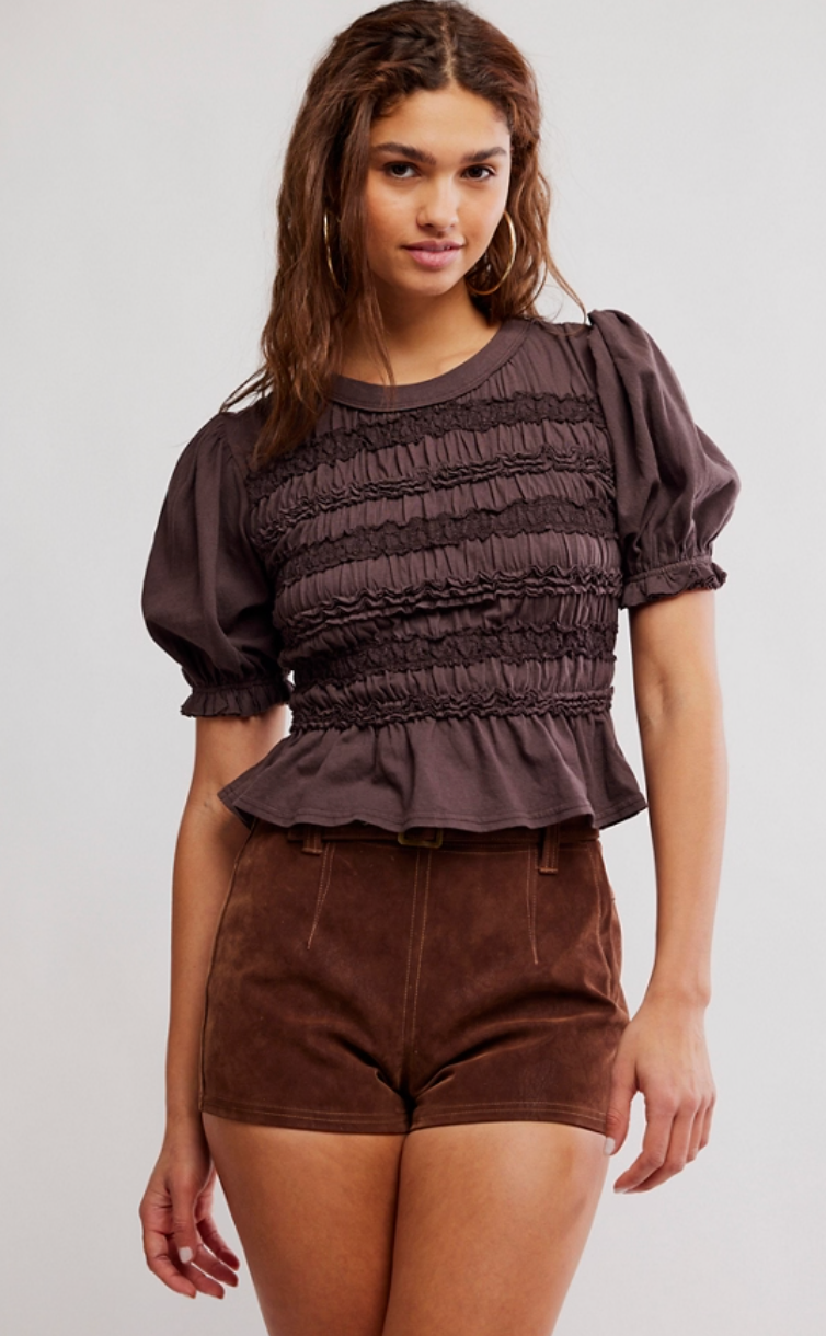 Jessica Smocked Knit Top