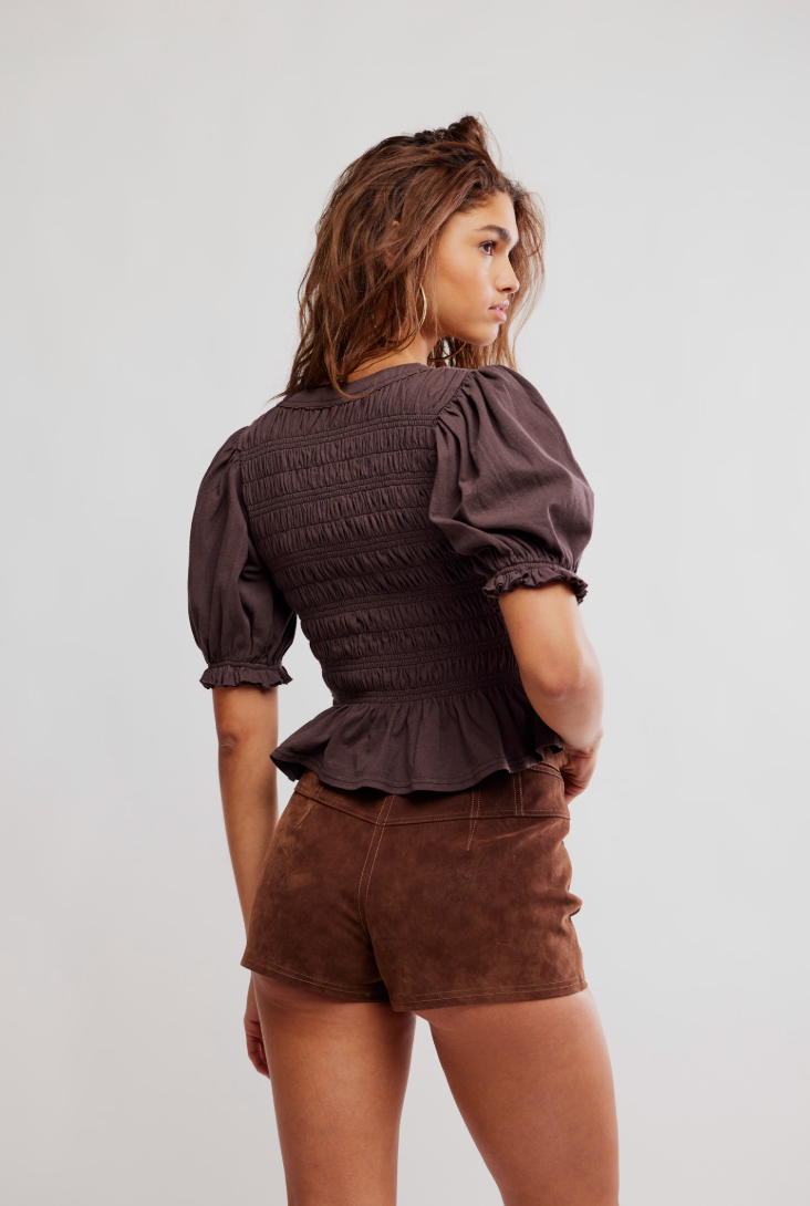 Jessica Smocked Knit Top