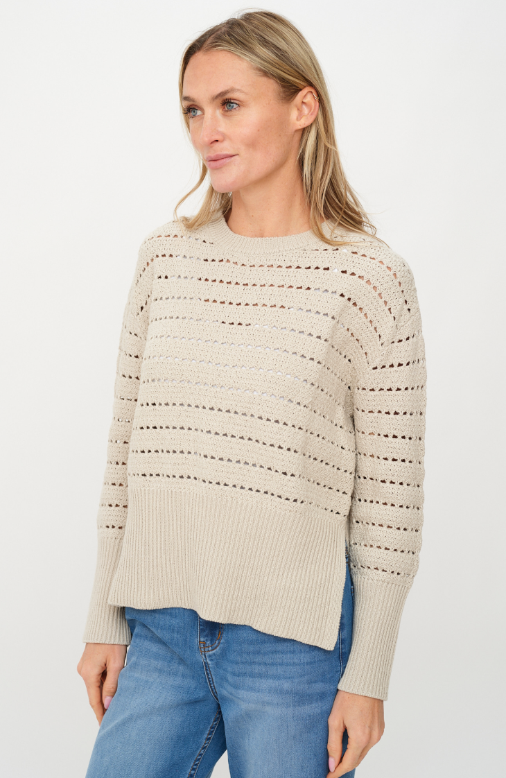 Lane Crochet Crew Neck Sweater