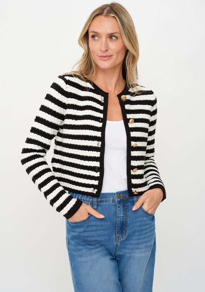 Milan Striped Cardigan