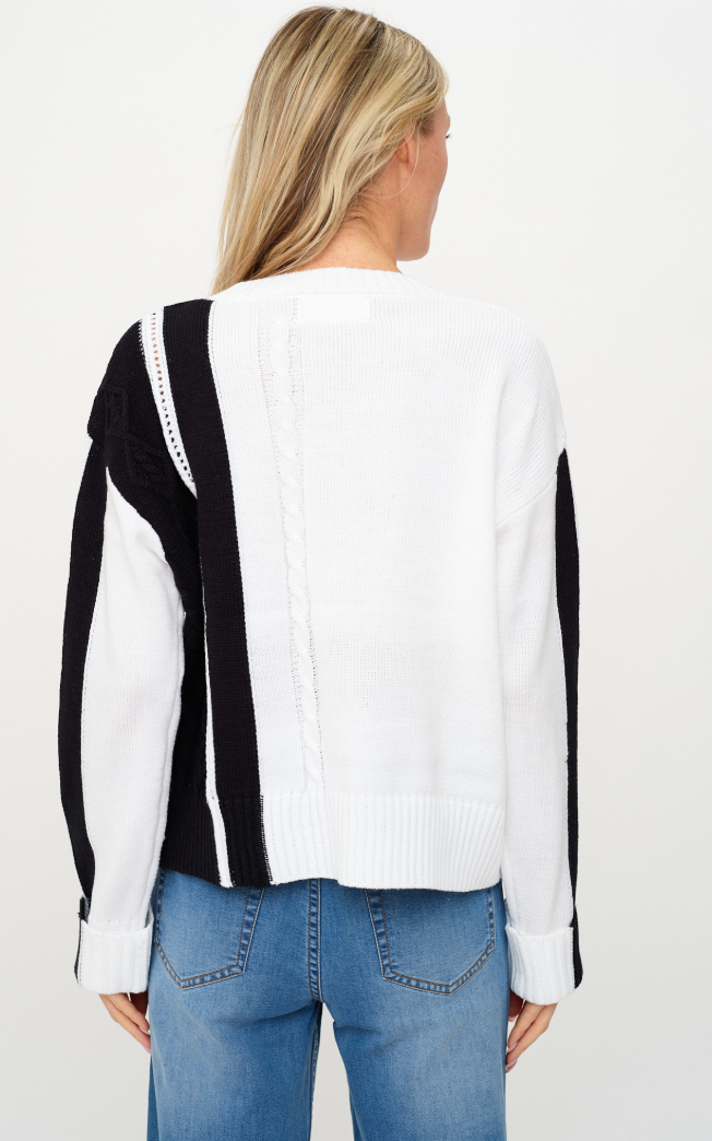 Aspen Striped Colorblock Sweater