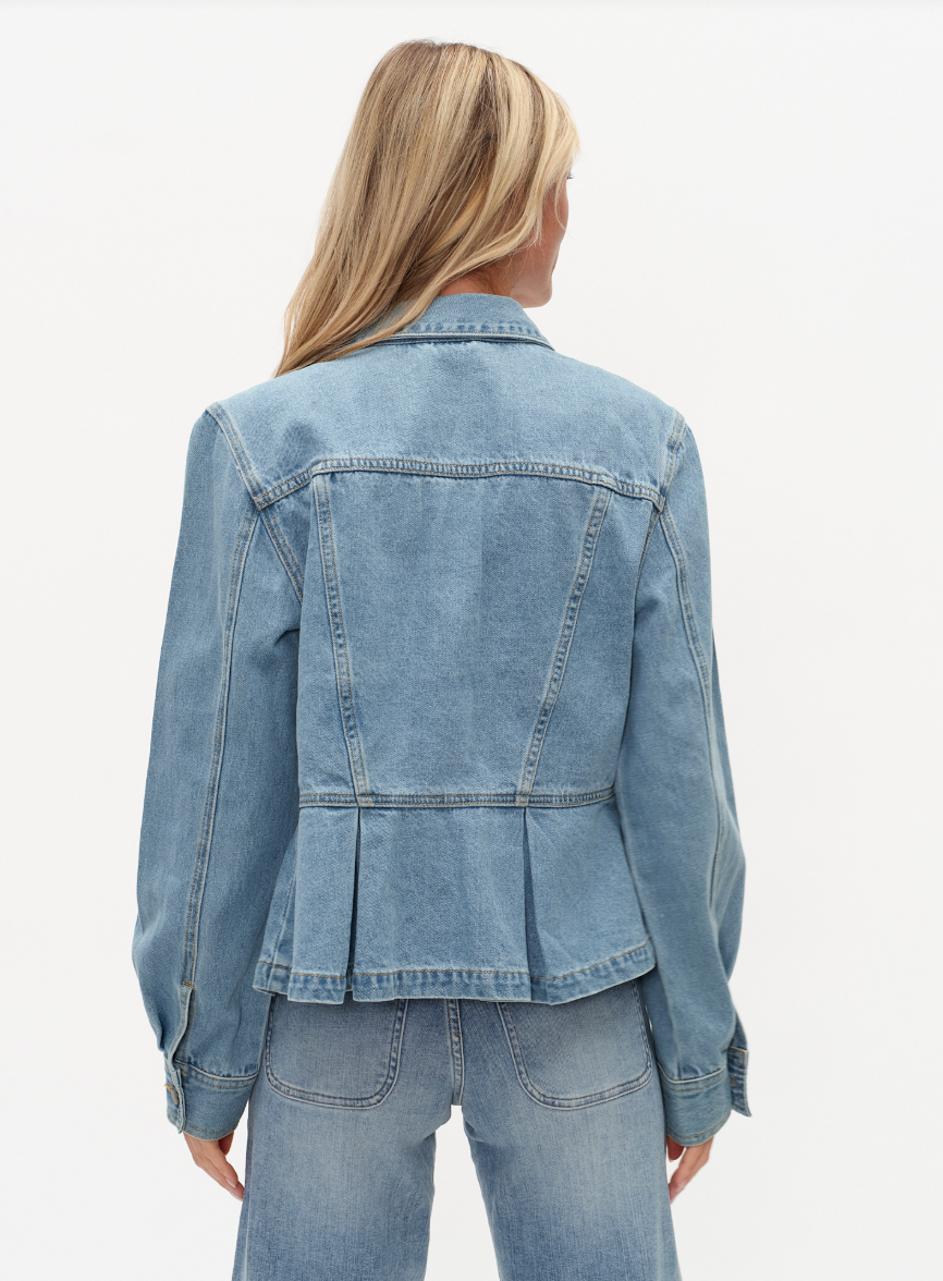 Harlow Peplum Denim Jacket