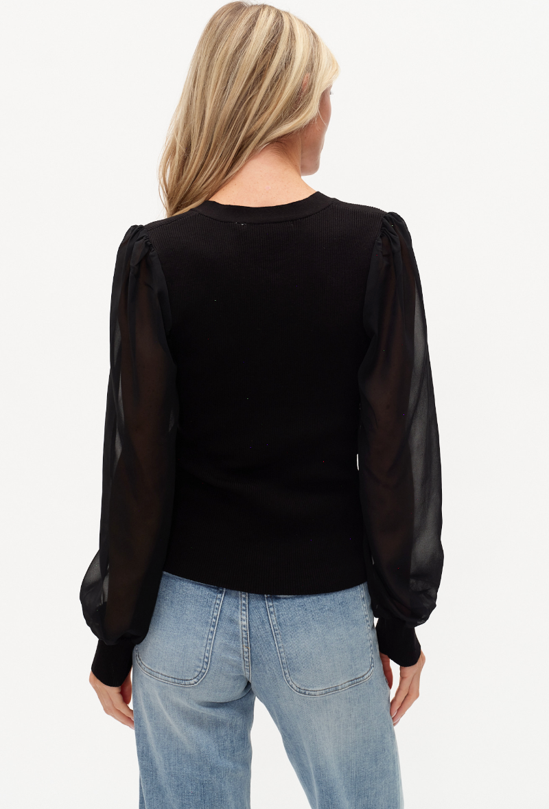 Celeste Mixed Media Sweater Top