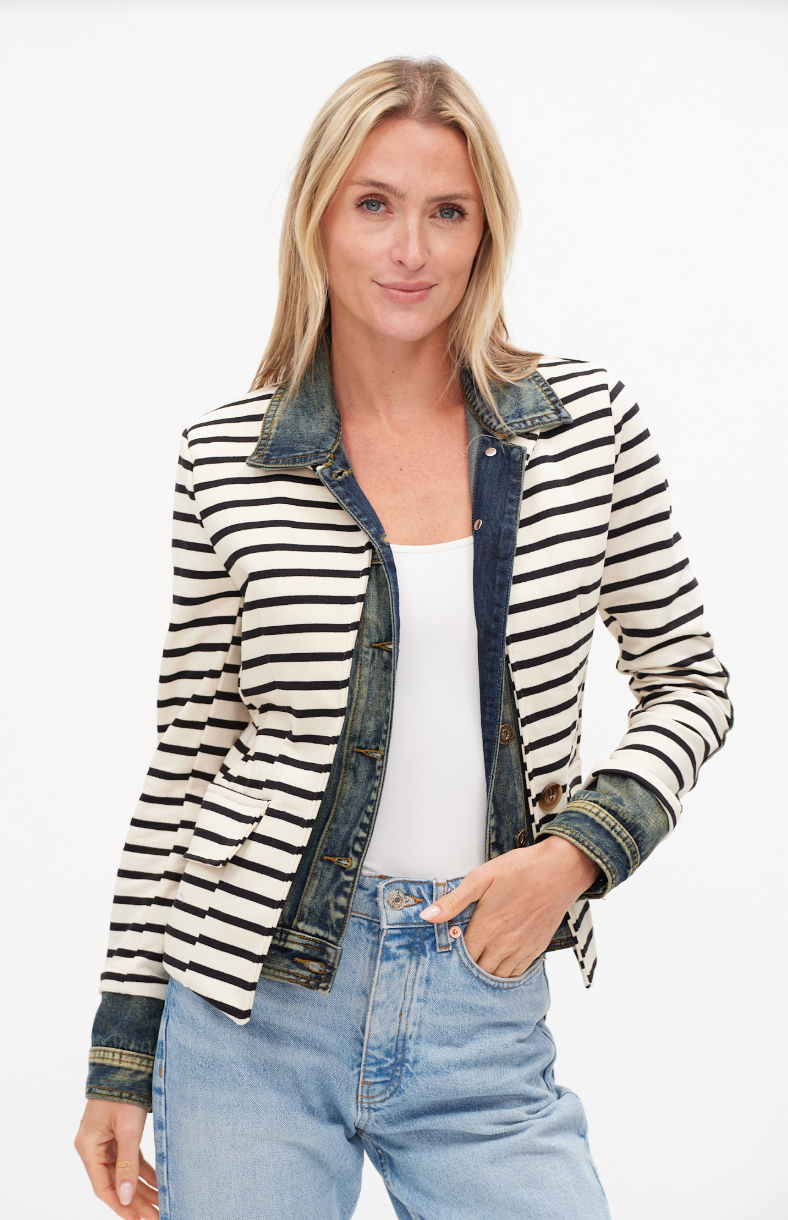 Veronica Mixed Media Blazer