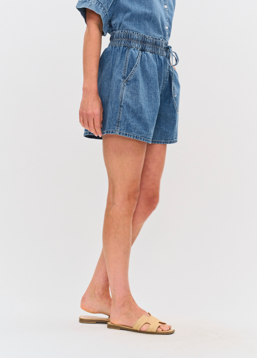 Emma Denim Elastic Waist Short