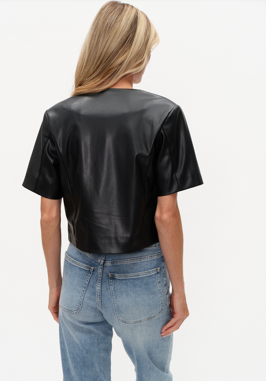 Quinn Faux Leather SS Jacket