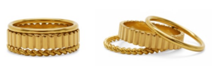 Treasured Textured Ring Stack