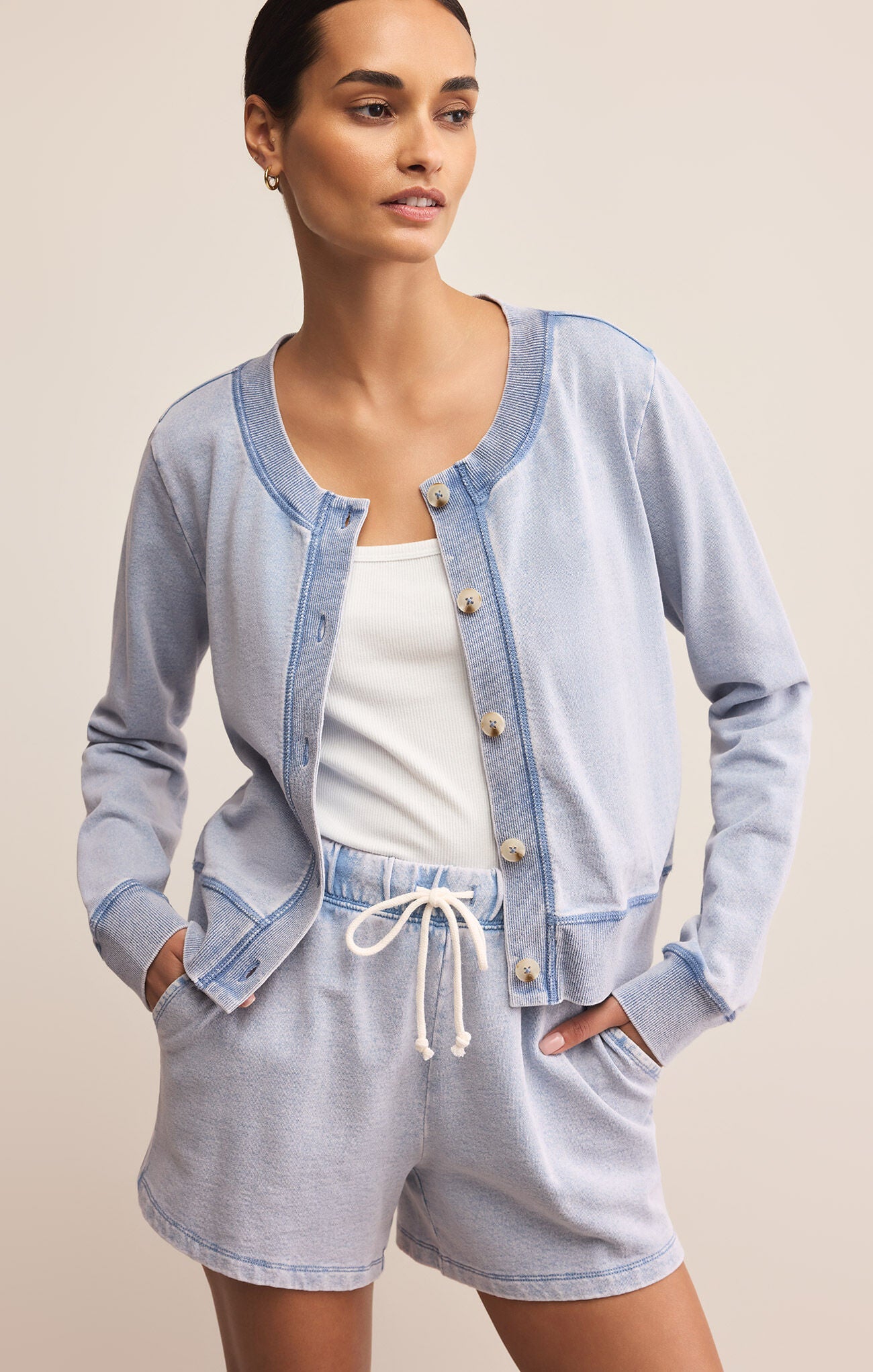 Gracie Knit Denim Cardigan