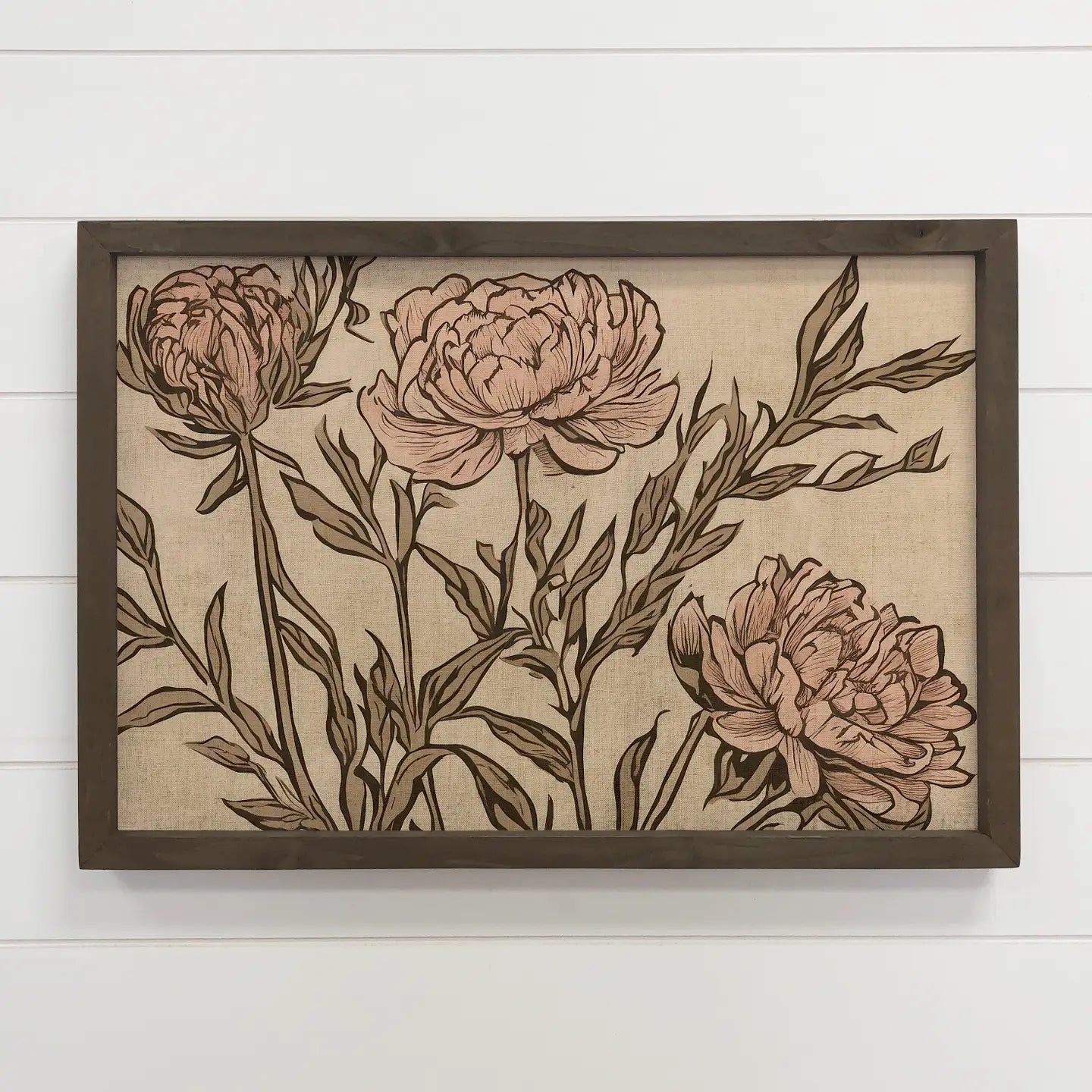 Peony Floral Canvas Art