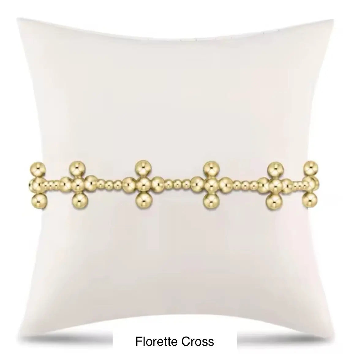 Florette Cross Beaded Waterproof Non-Tarnish Bracelet