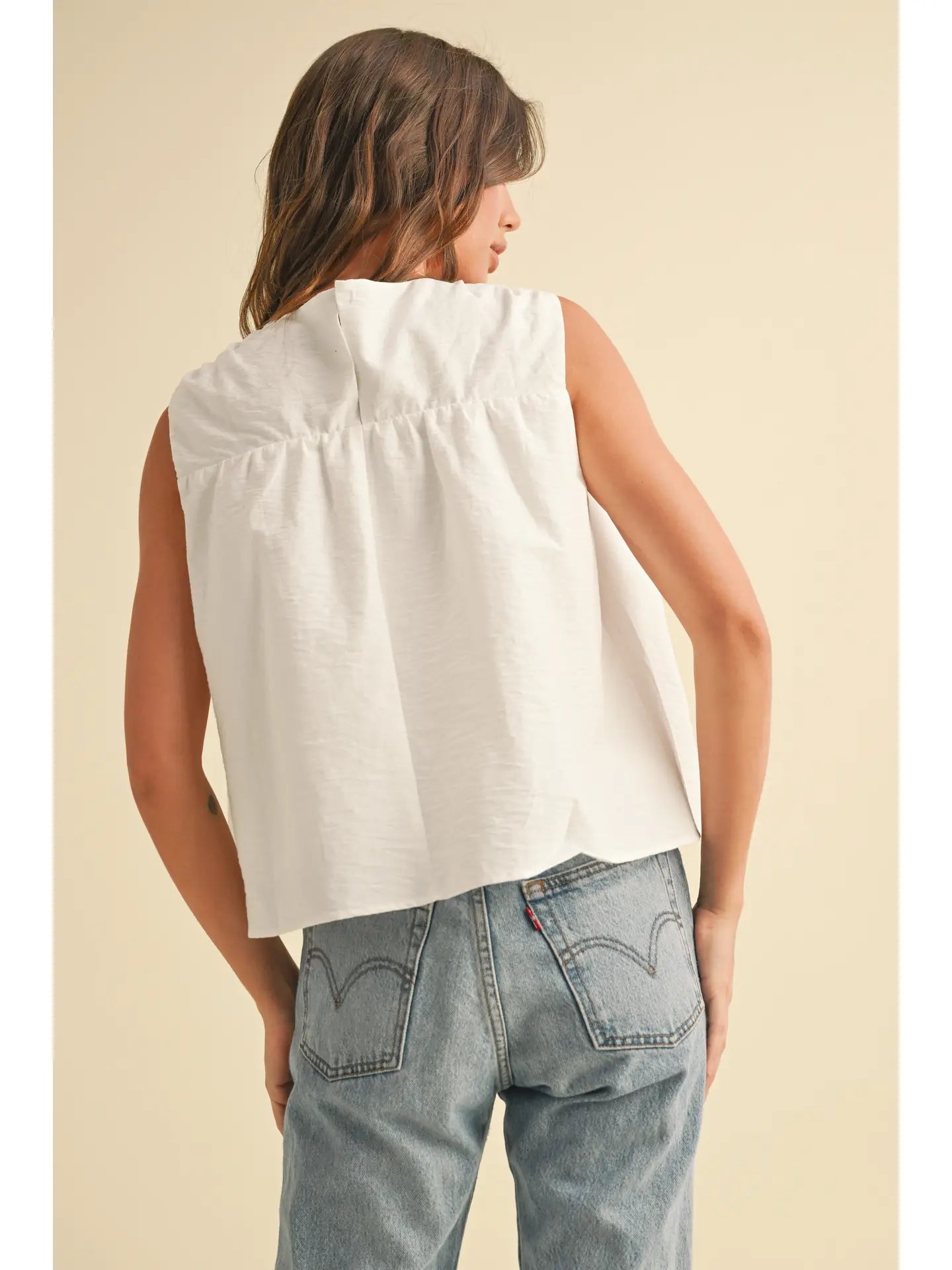 Scarlet Sleeveless Blouse