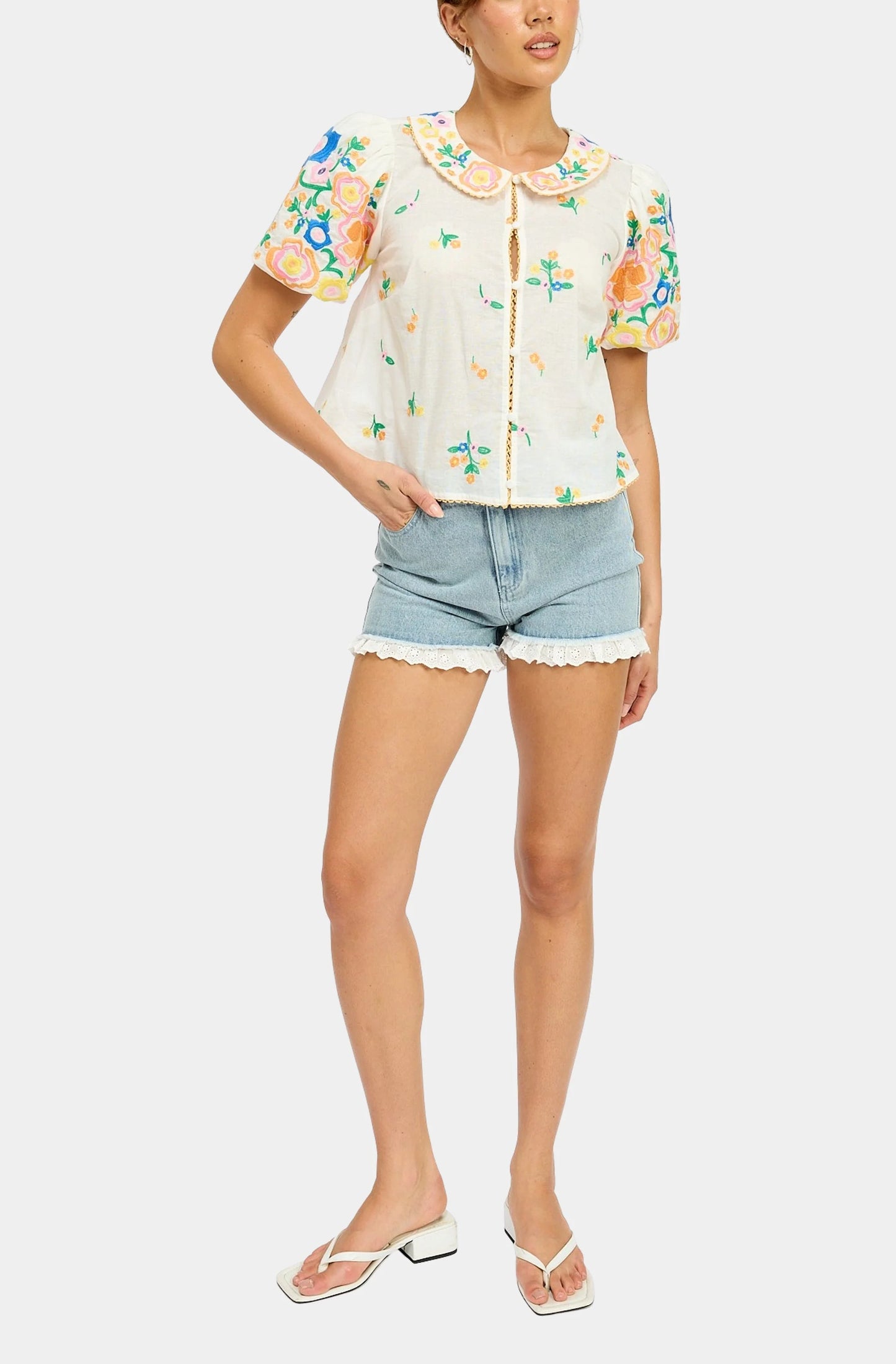 Holland Embroidered Floral Blouse