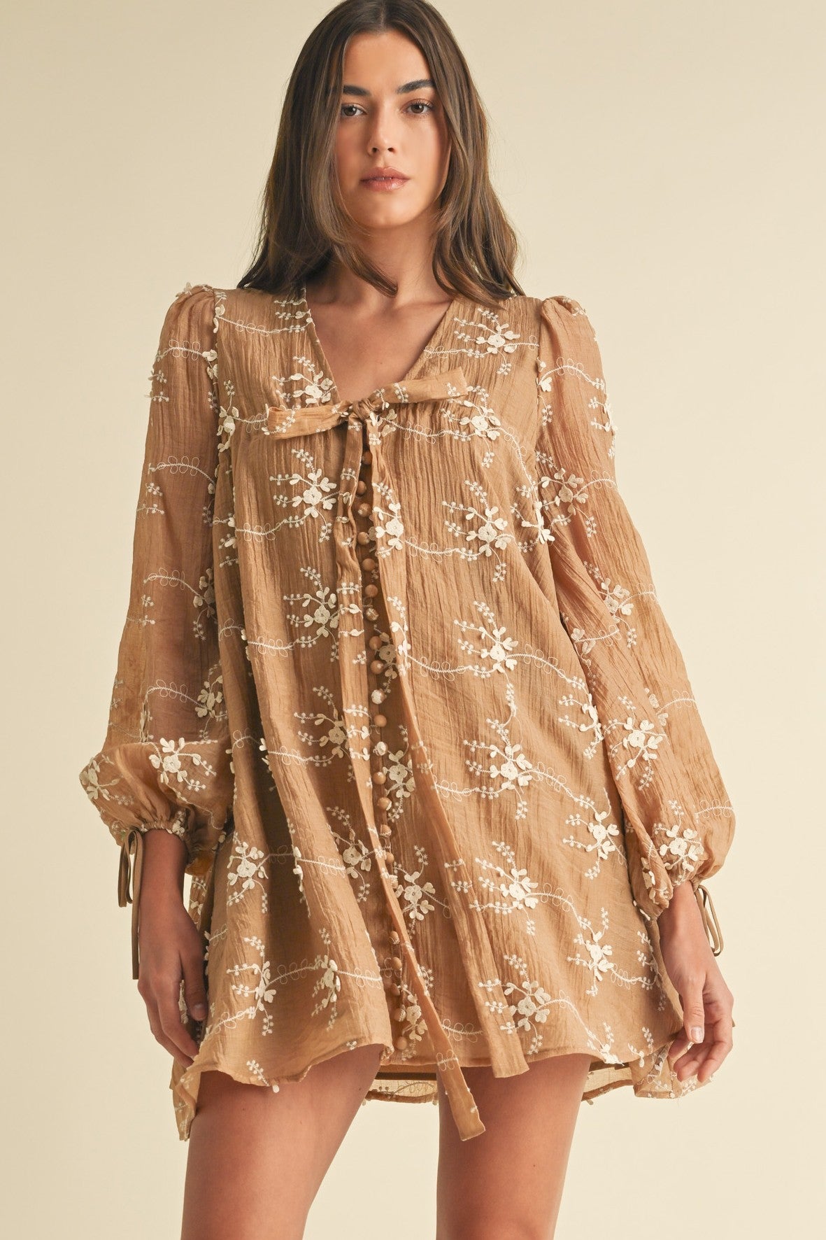willow embroidered mini dress Willow Embroidered Mini Dress