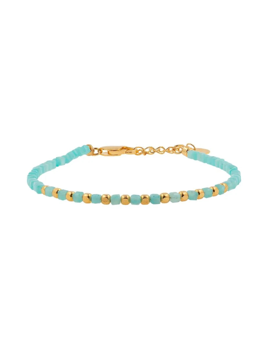Faceted Beaded Stone Bracelet