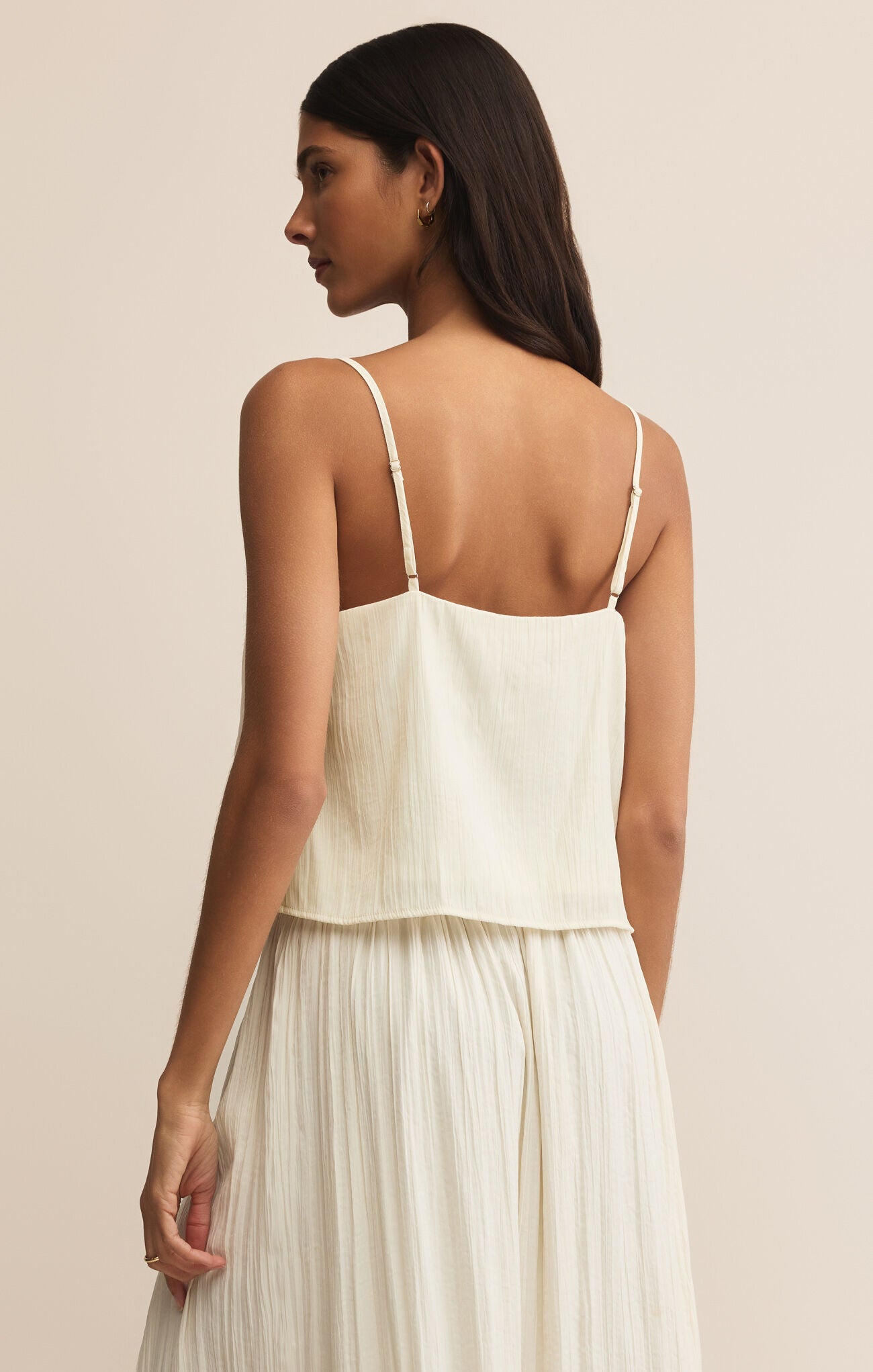 Nia Crinkle Satin Tank