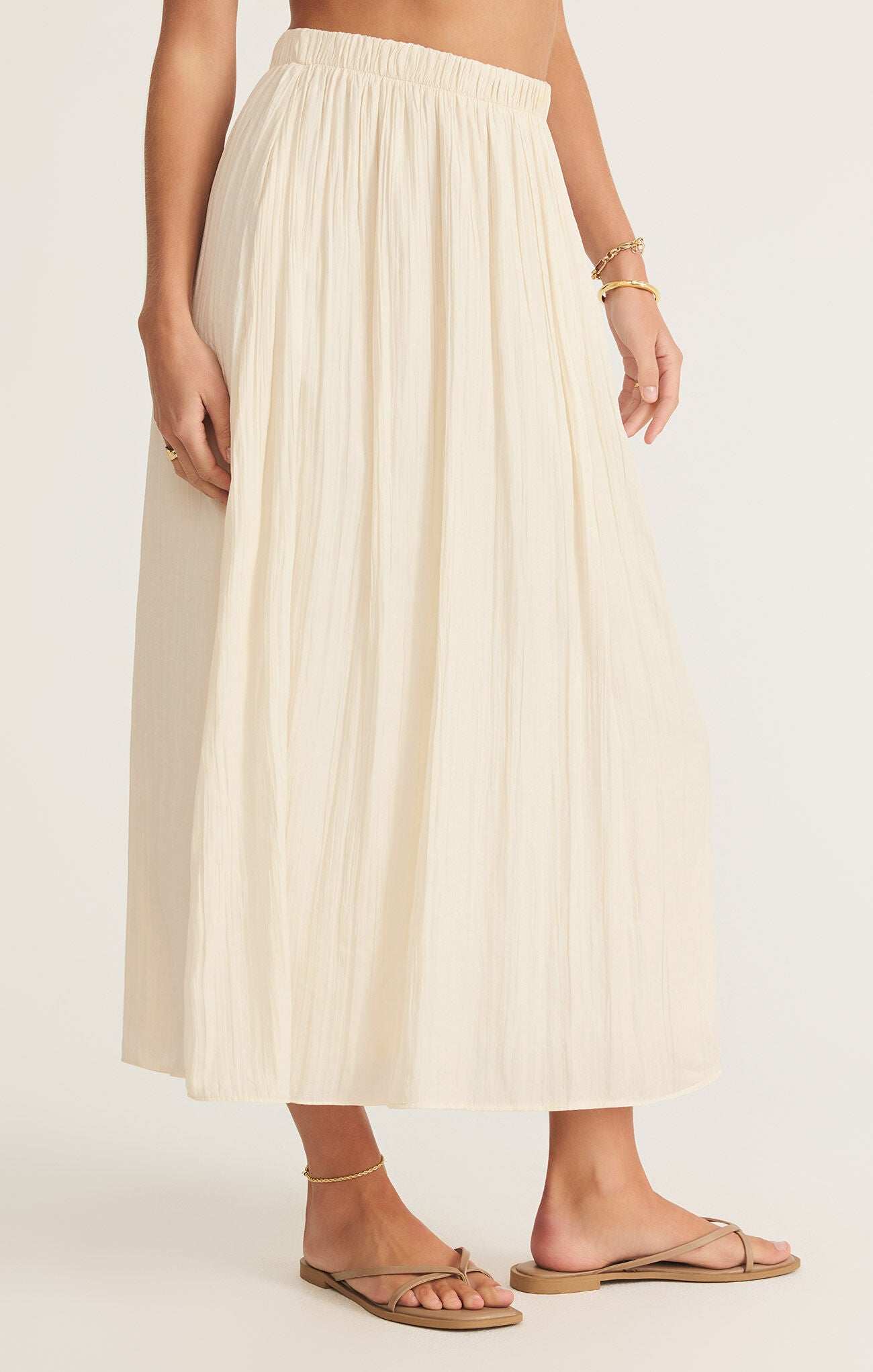 Noah Crinkle Midi Skirt