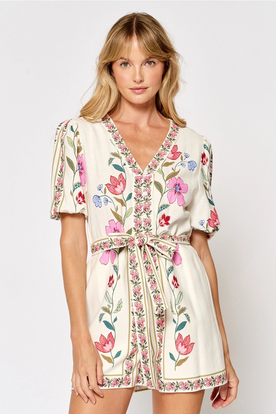 Averie Floral Printed Romper