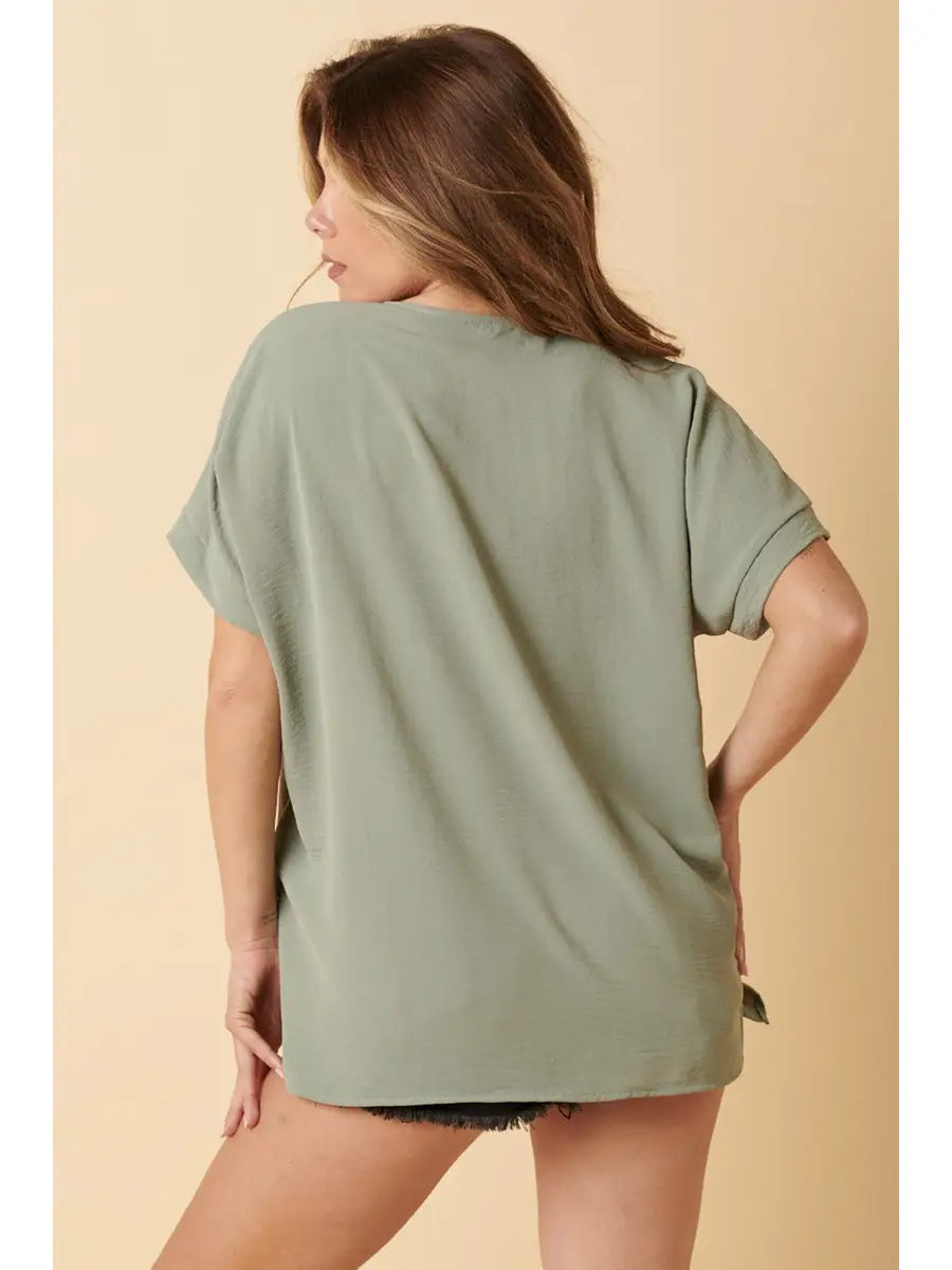 Naomi Dolman Sleeve Woven Top