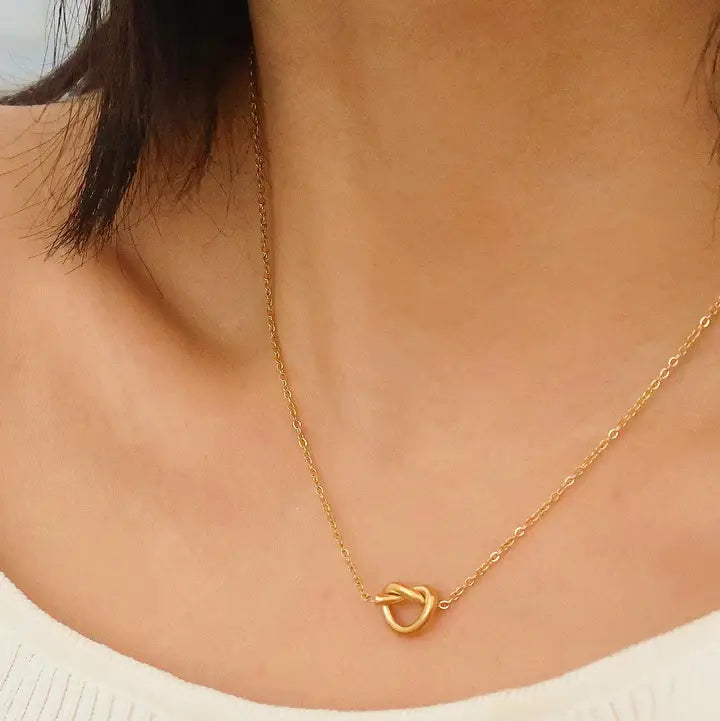 18K Gold Petite Heart Non-Tarnish Necklace