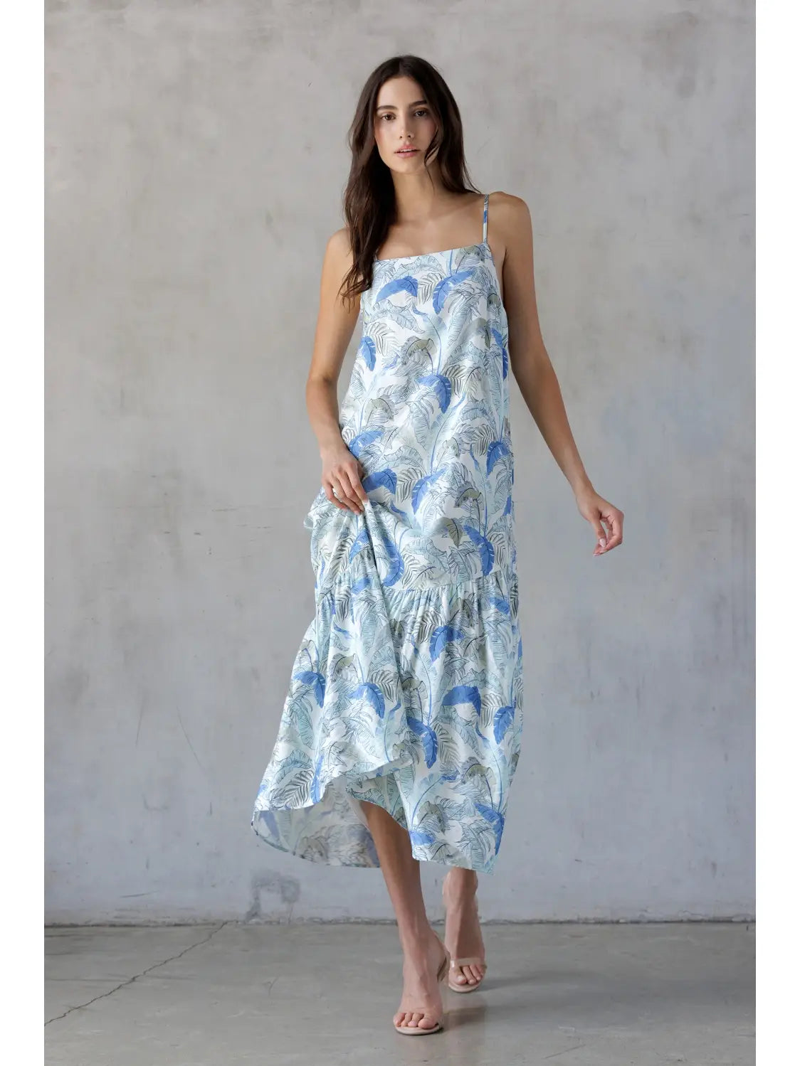 Opal Botanical Print Midi Dress