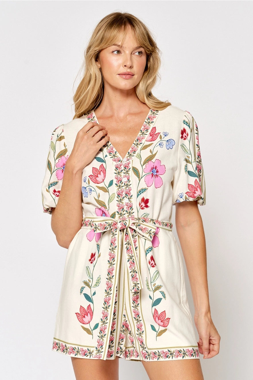 Averie Floral Printed Romper
